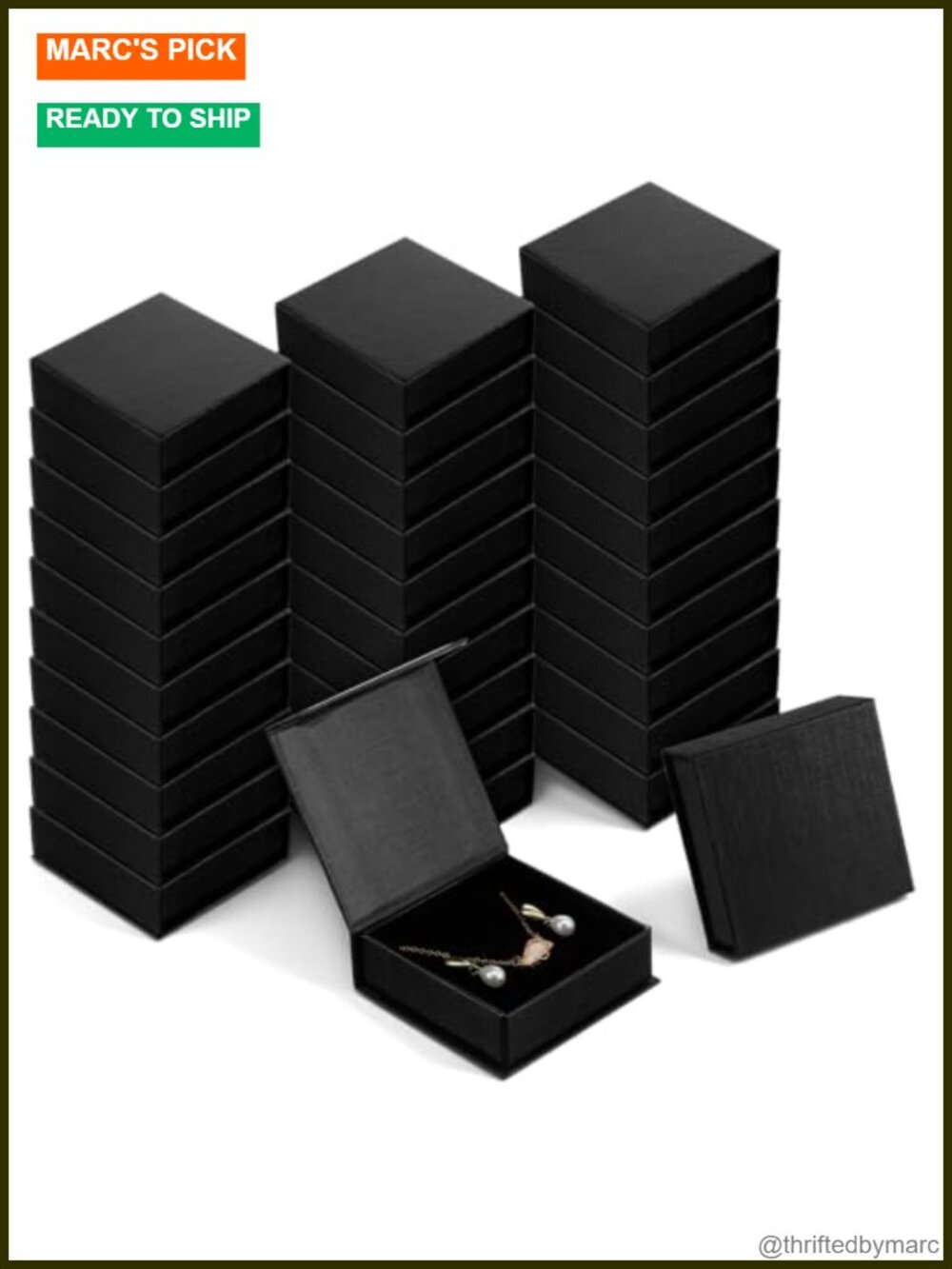 30pcs Cardboard Jewelry Gift Boxes with Sponge Lining Magnetic Closure 3.5x3.5in